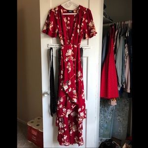 Lulu hi low wrap dress